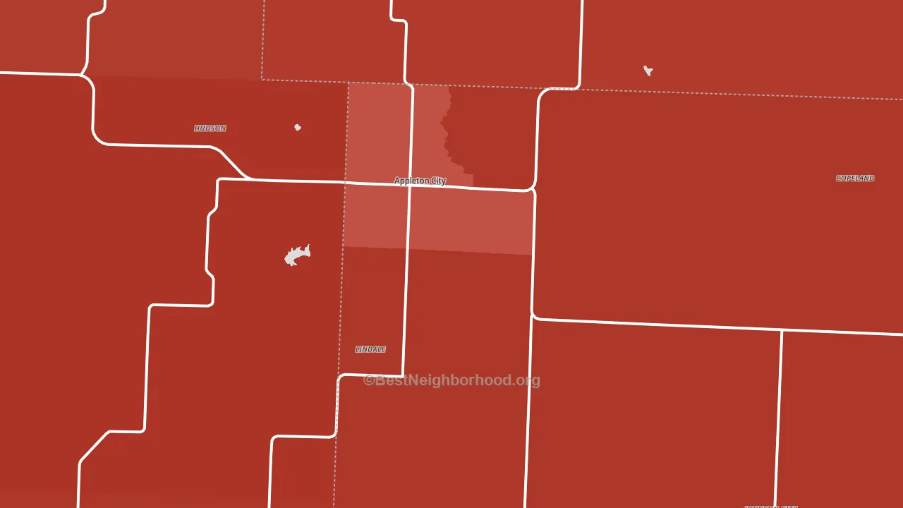 64724, MO block-group political-lean map