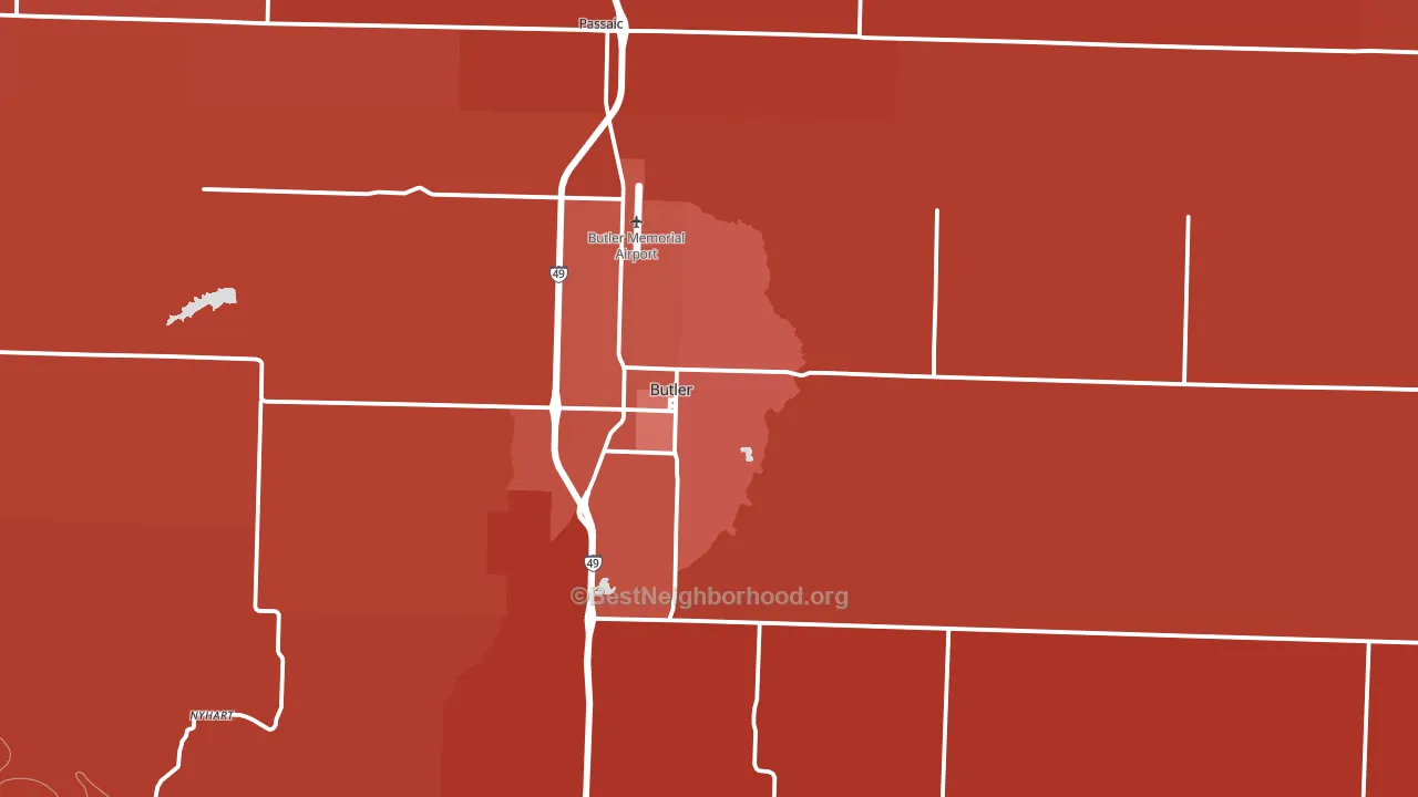 64730, MO block-group political-lean map