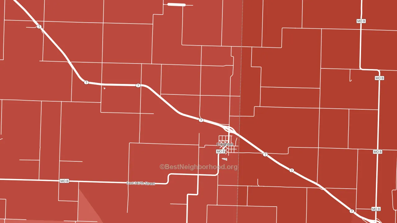 64739, MO block-group political-lean map