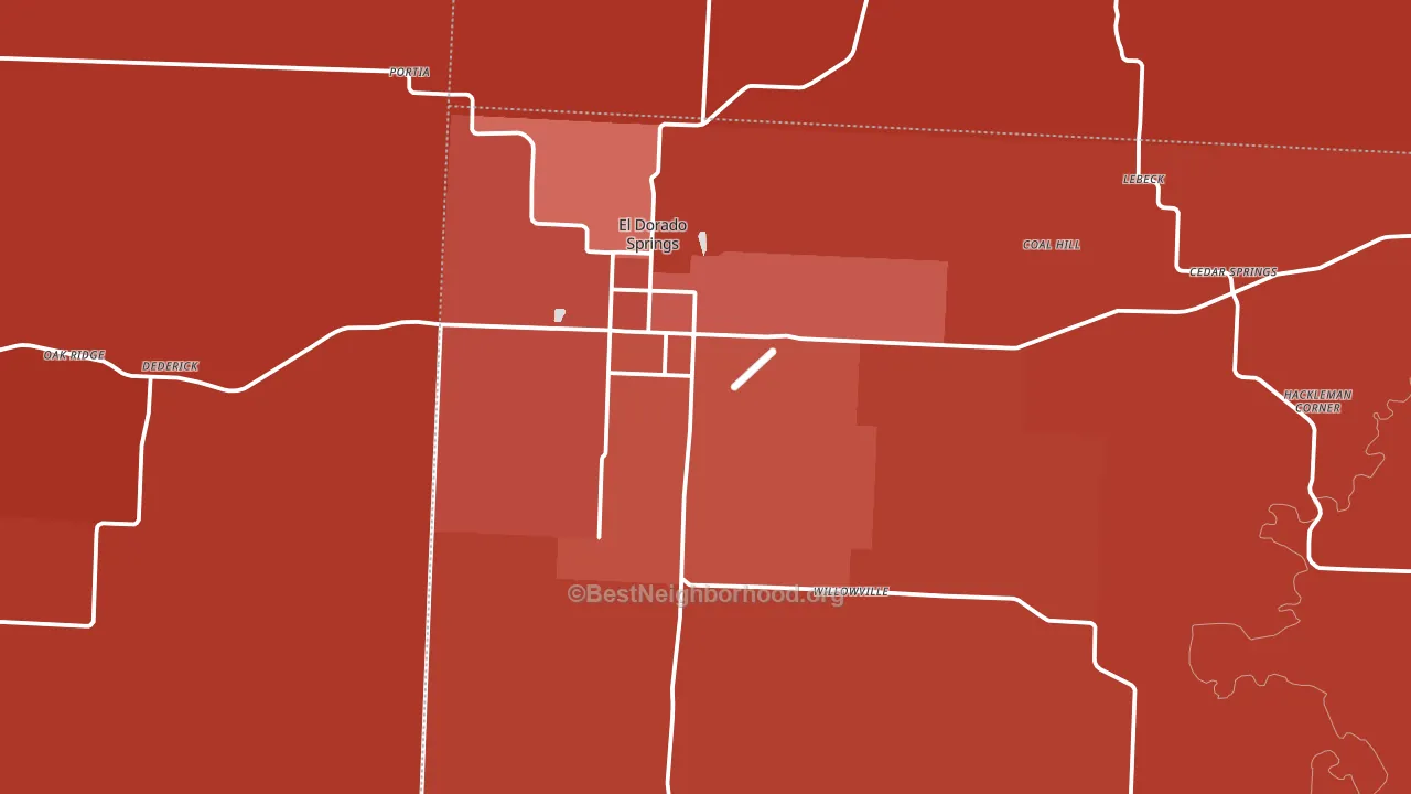 64744, MO block-group political-lean map