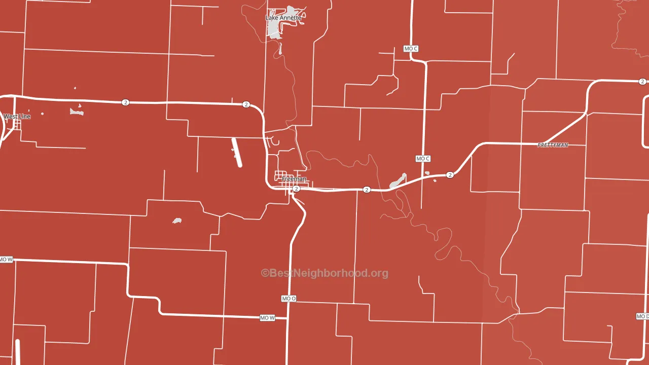 64746, MO block-group political-lean map