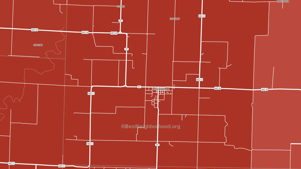 64756, MO block-group political-lean map