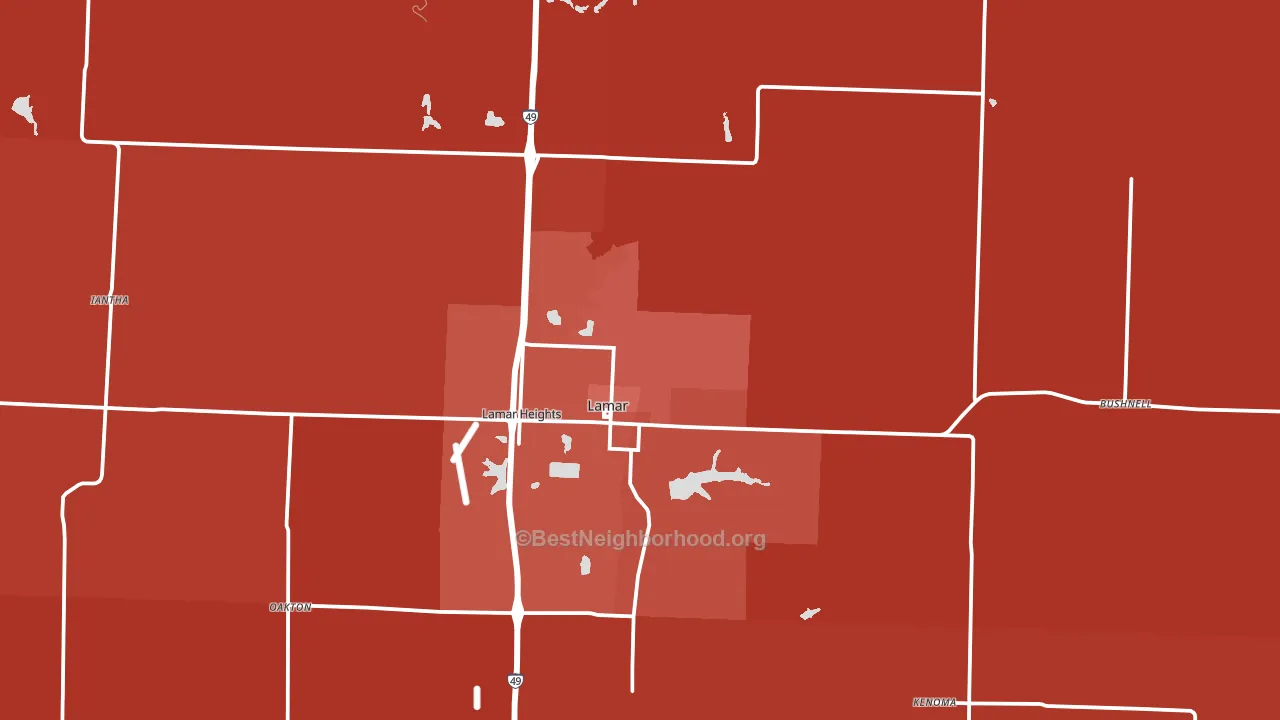 64759, MO block-group political-lean map