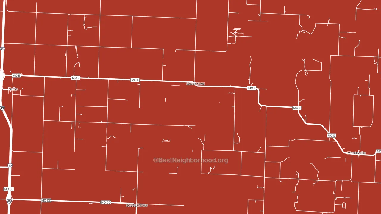 64767, MO block-group political-lean map