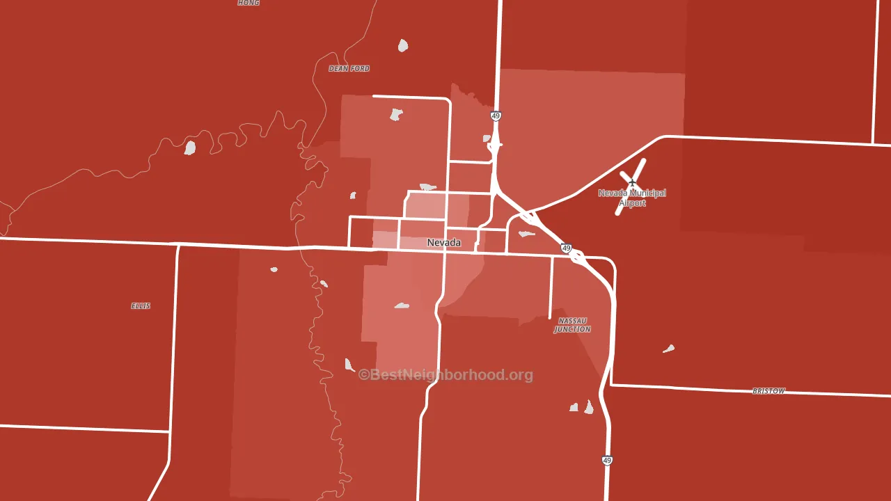 64772, MO block-group political-lean map