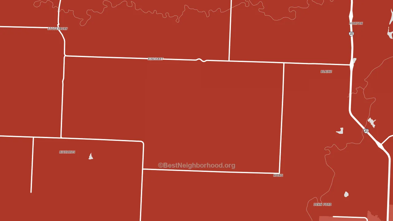 64778, MO block-group political-lean map