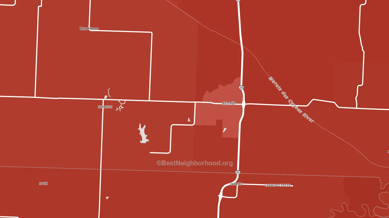 64779, MO block-group political-lean map