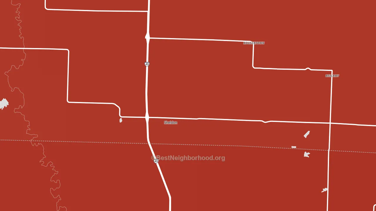 64784, MO block-group political-lean map