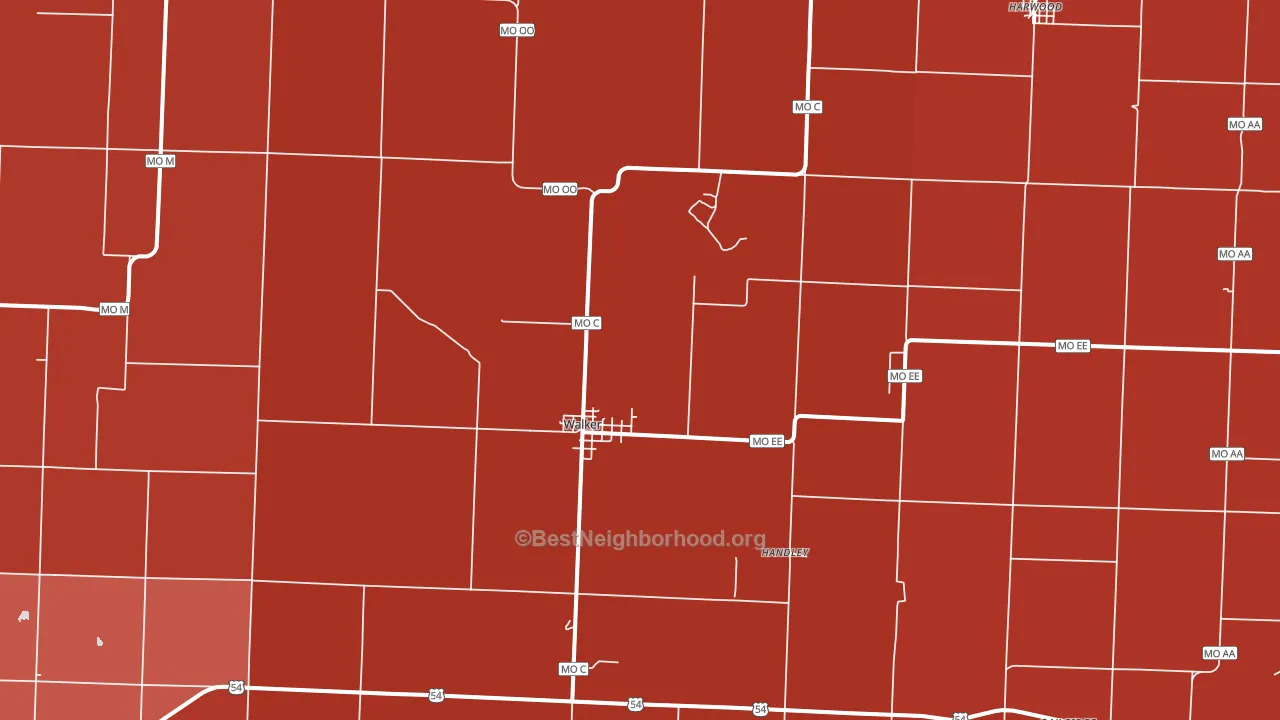 64790, MO block-group political-lean map