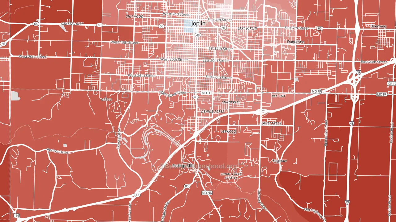 64804, MO block-group political-lean map