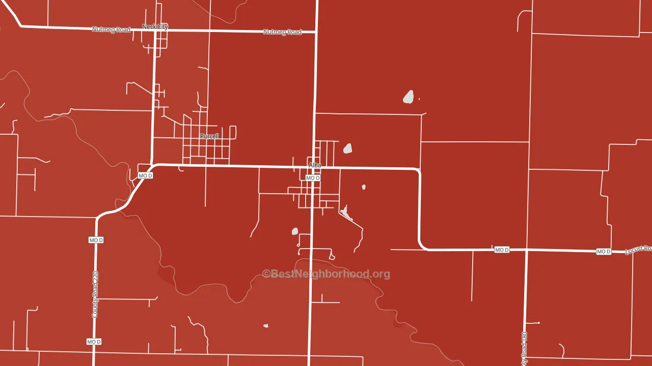 64830, MO block-group political-lean map