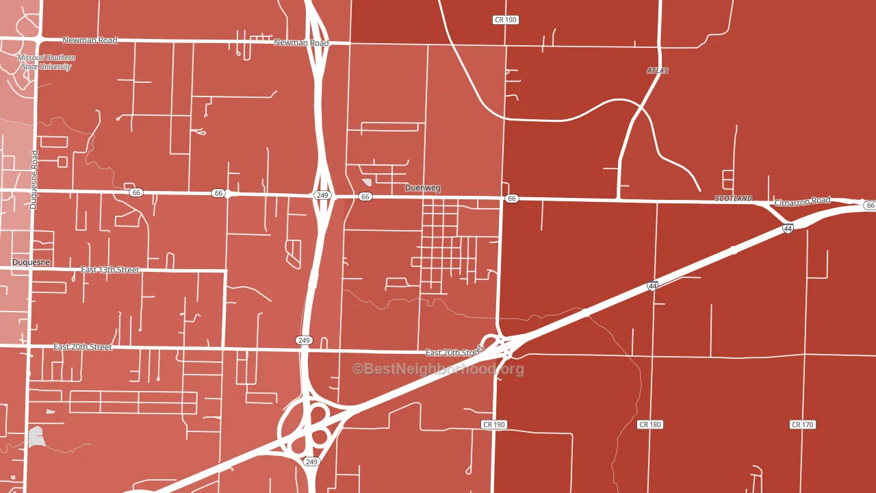 64841, MO block-group political-lean map