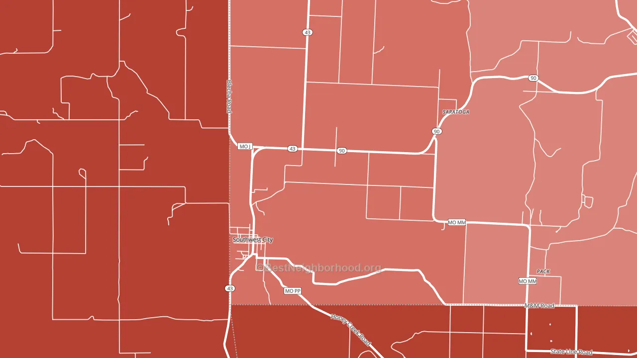 64863, MO block-group political-lean map