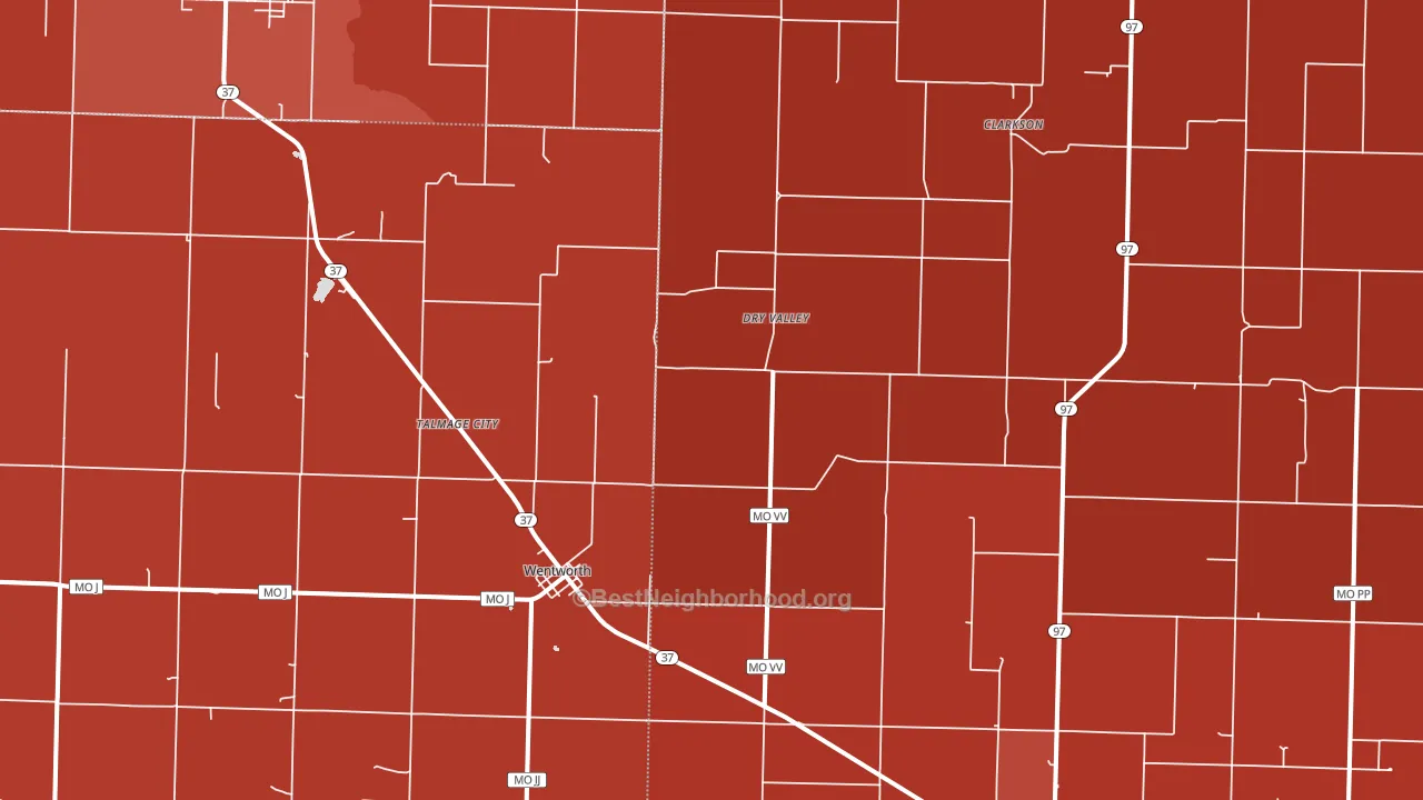 64873, MO block-group political-lean map