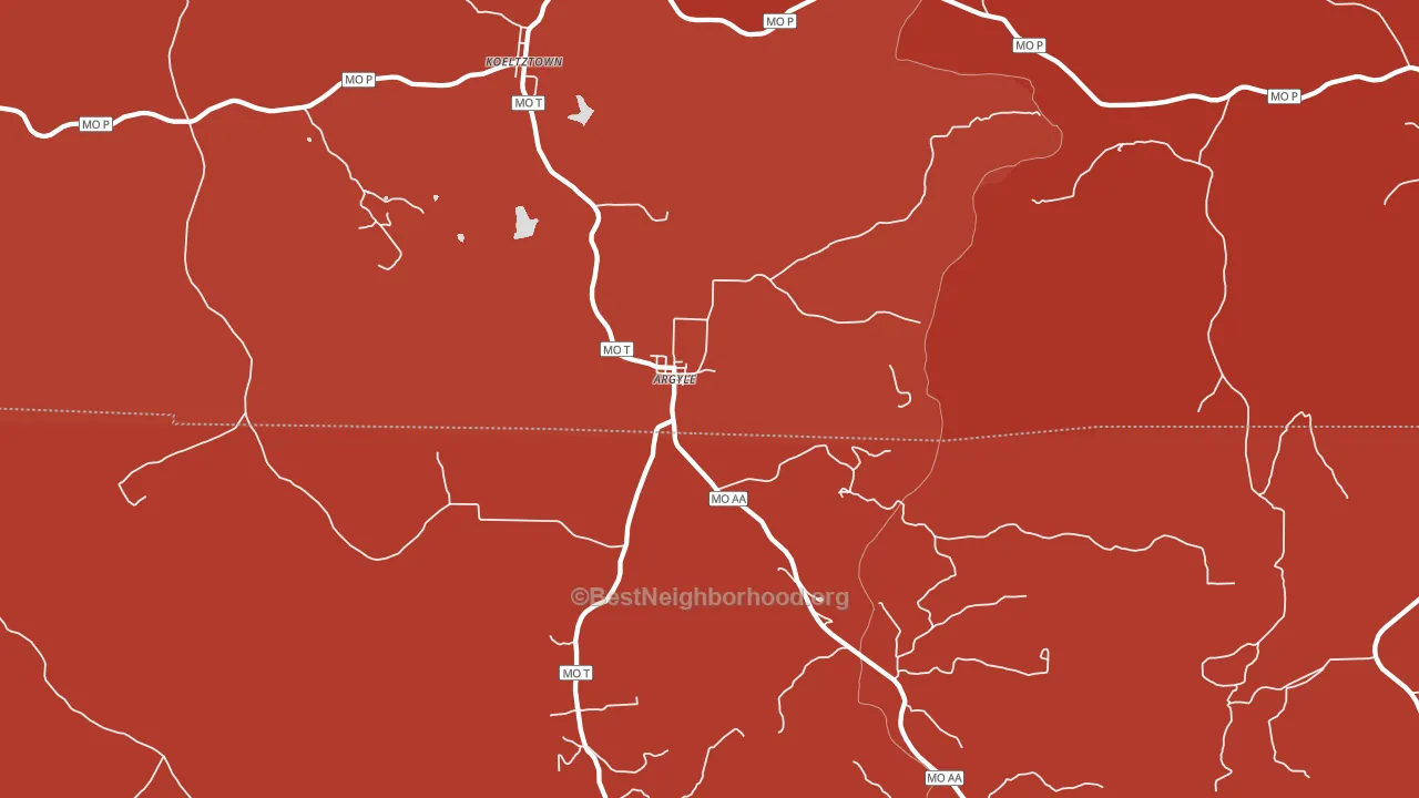 65001, MO block-group political-lean map