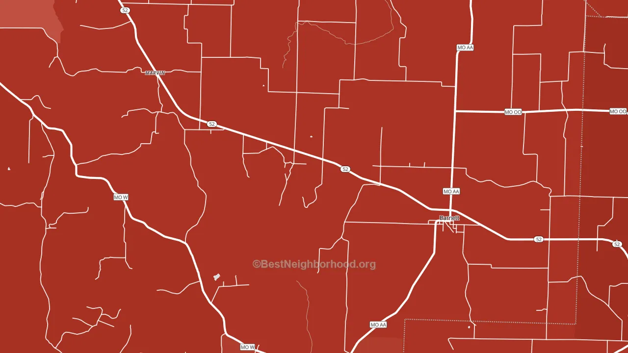 65011, MO block-group political-lean map