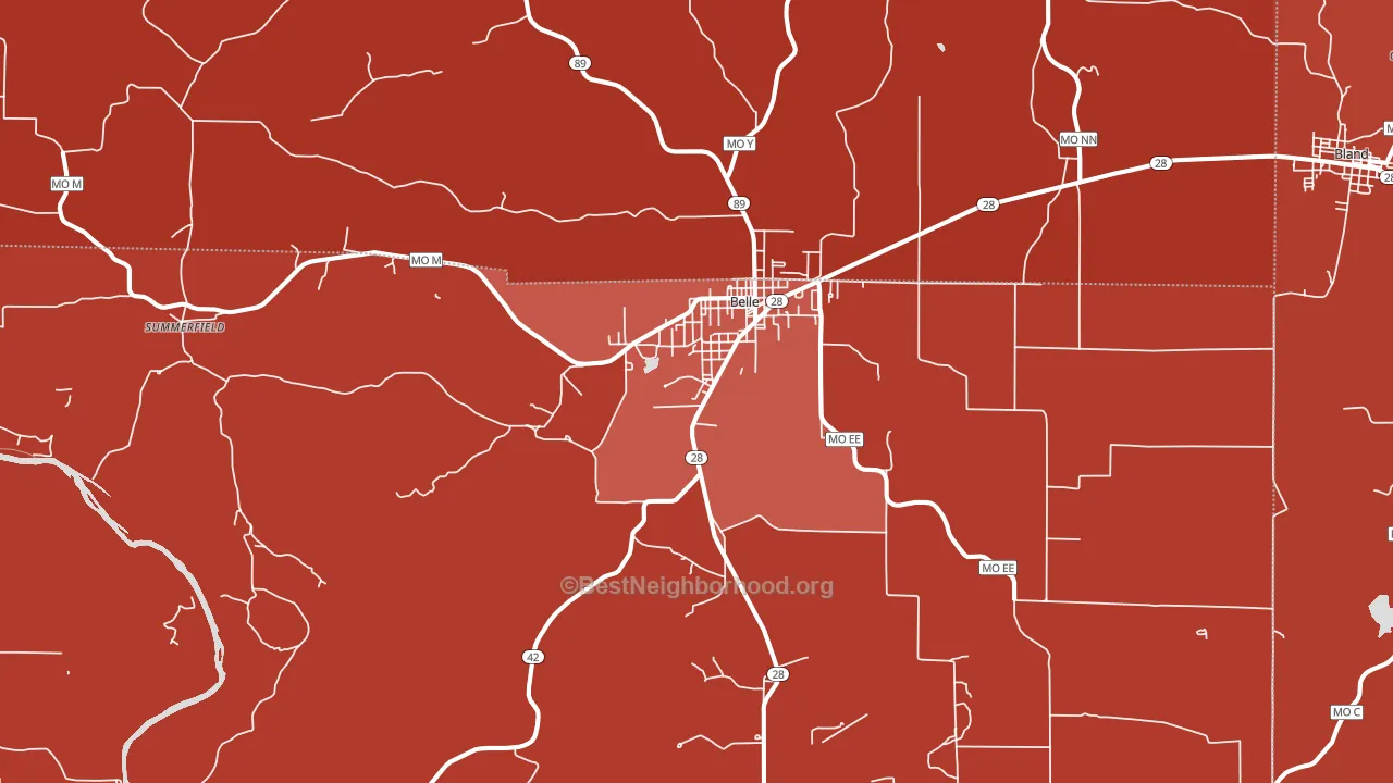65013, MO block-group political-lean map
