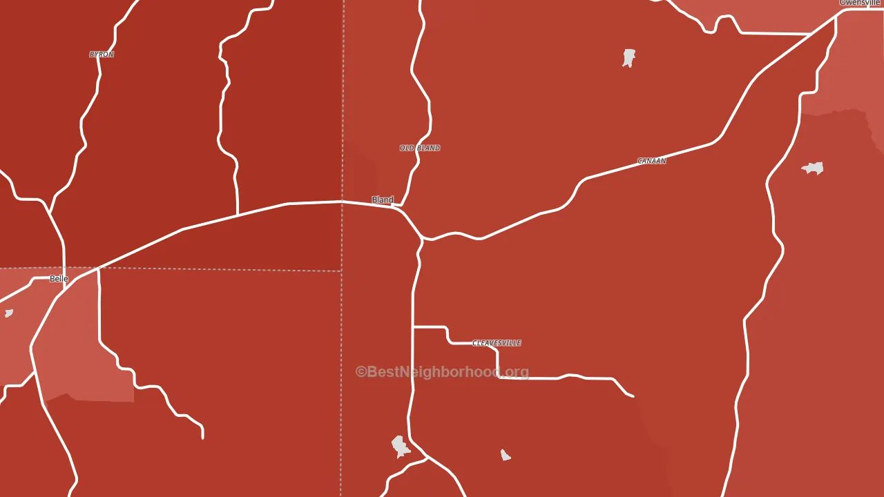 65014, MO block-group political-lean map