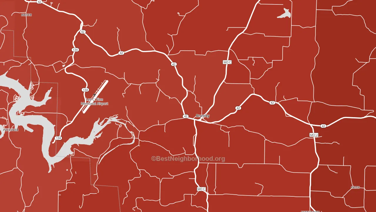 65017, MO block-group political-lean map
