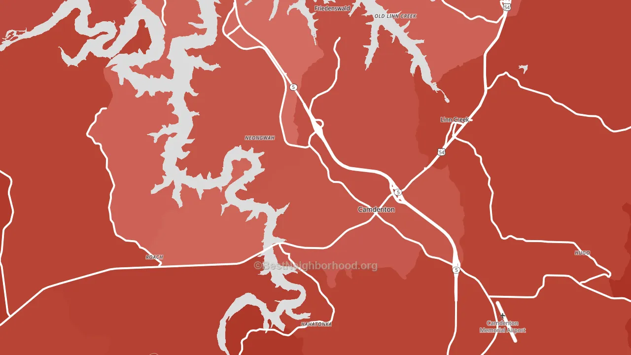 65020, MO block-group political-lean map