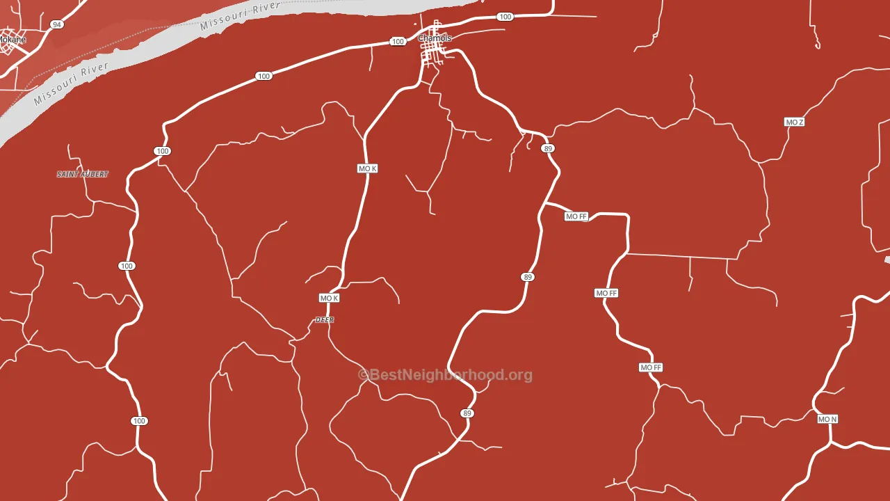 65024, MO block-group political-lean map