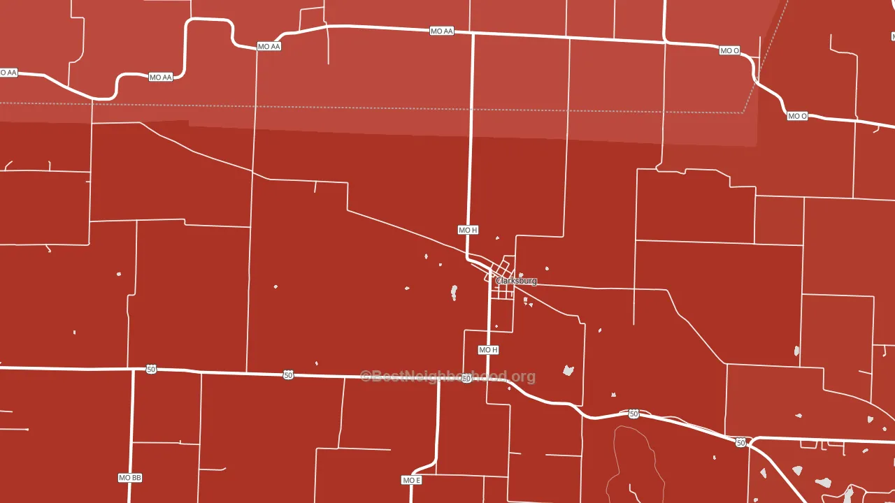 65025, MO block-group political-lean map