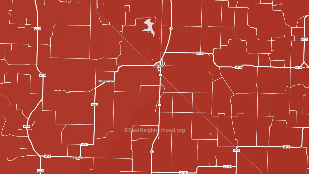 65034, MO block-group political-lean map