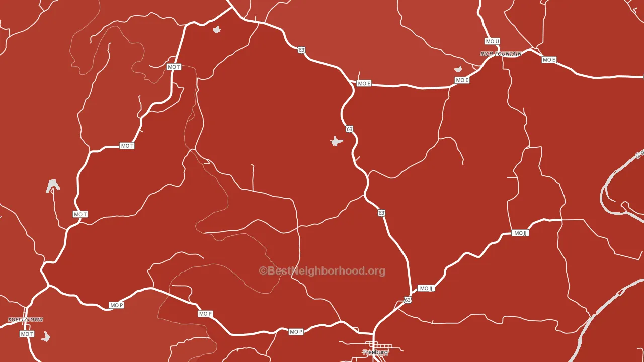 65035, MO block-group political-lean map
