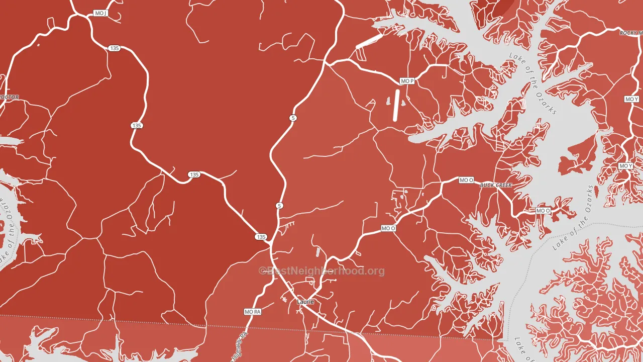 65037, MO block-group political-lean map