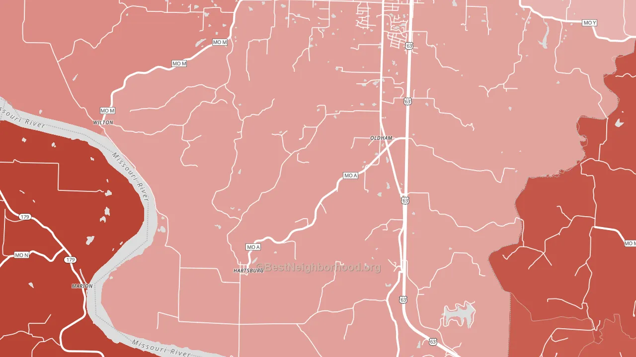65039, MO block-group political-lean map