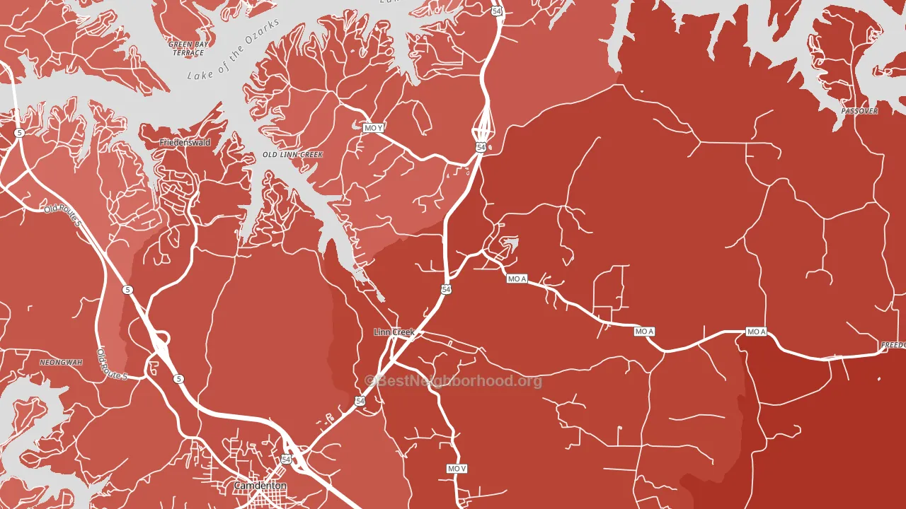 65052, MO block-group political-lean map