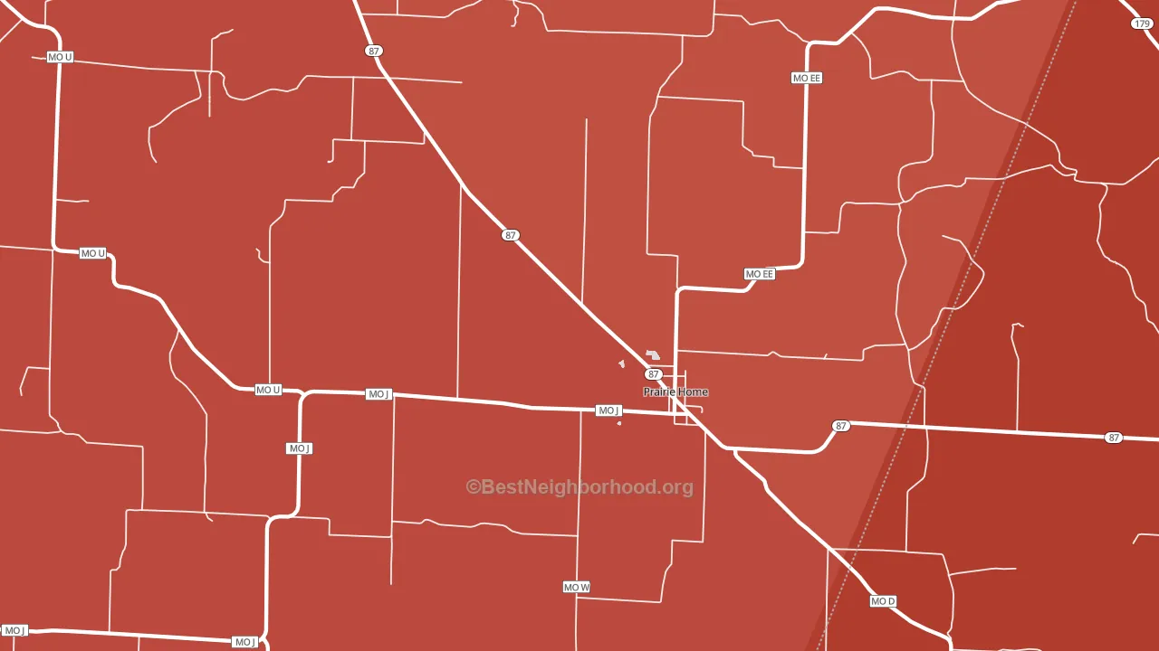 65068, MO block-group political-lean map