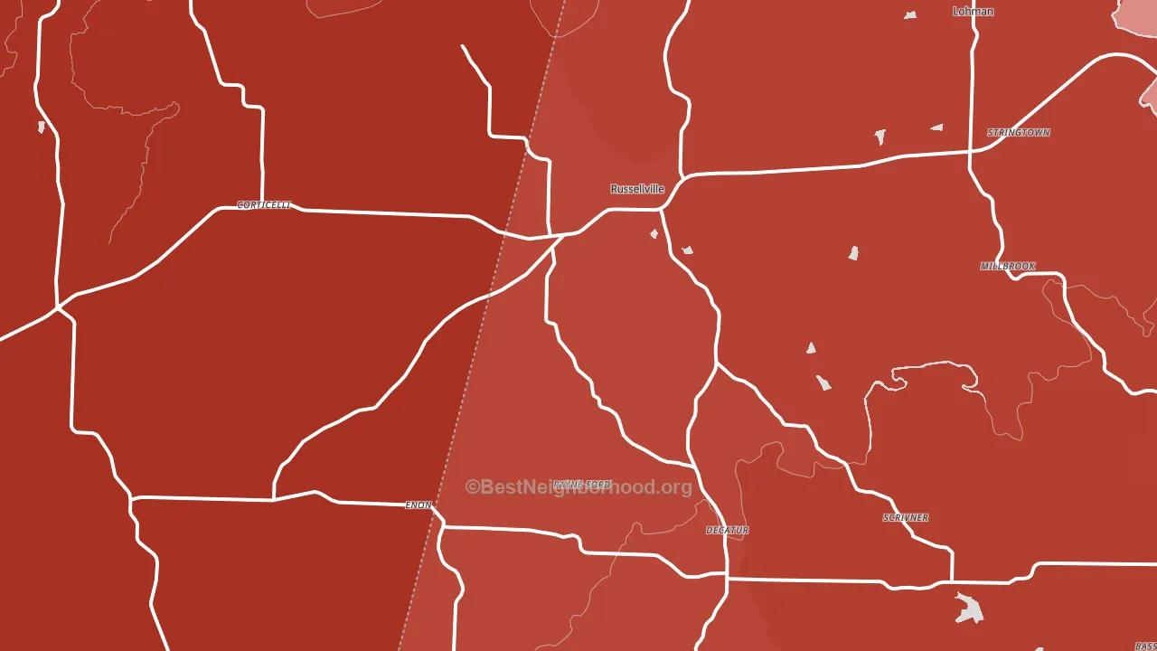 65074, MO block-group political-lean map