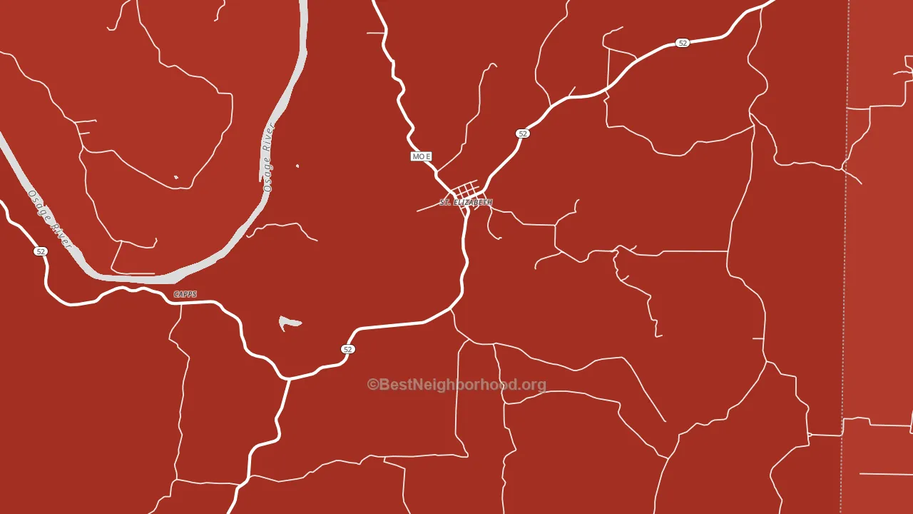 65075, MO block-group political-lean map