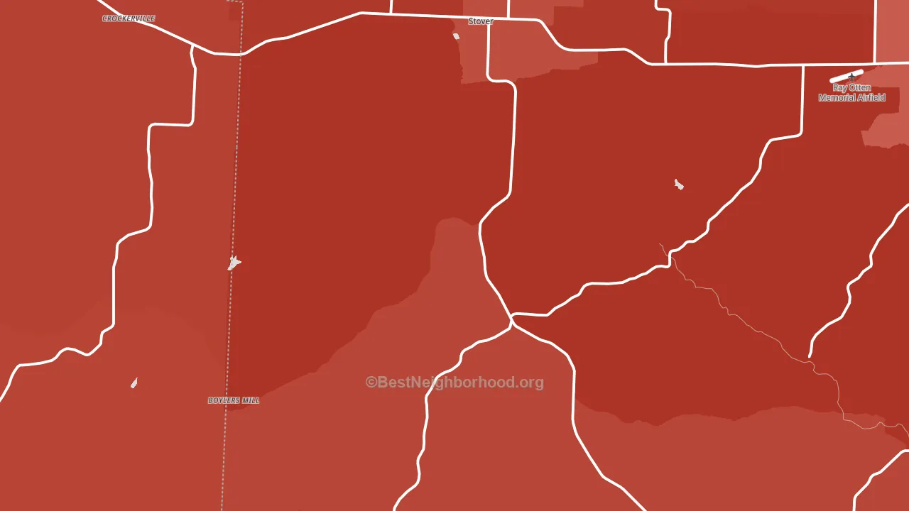 65078, MO block-group political-lean map