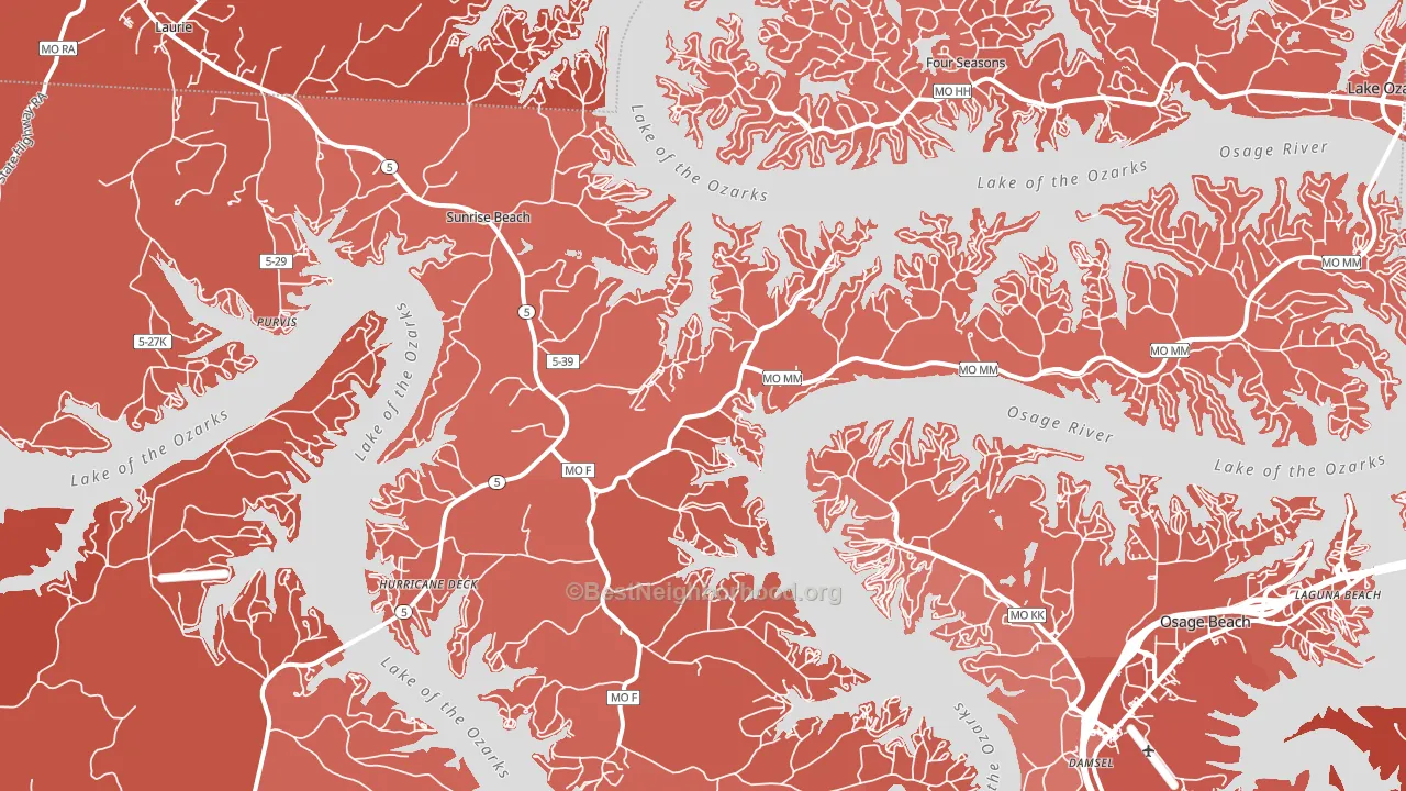 65079, MO block-group political-lean map