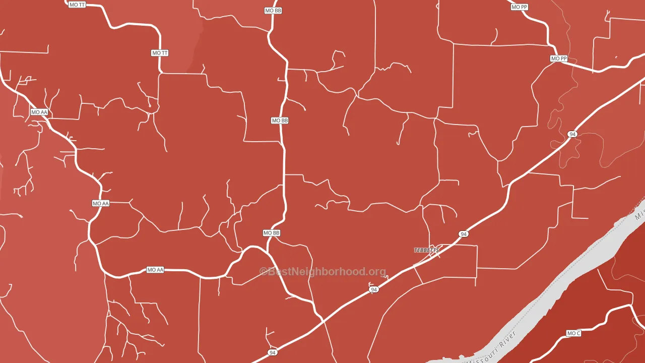 65080, MO block-group political-lean map
