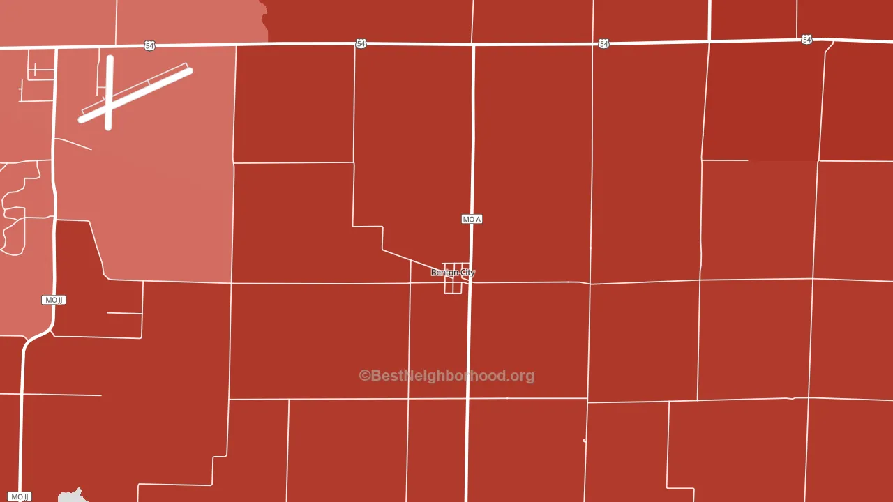 65232, MO block-group political-lean map