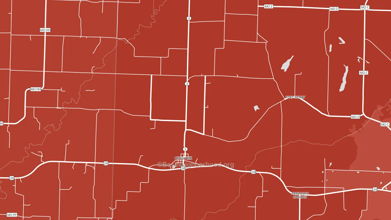 65244, MO block-group political-lean map
