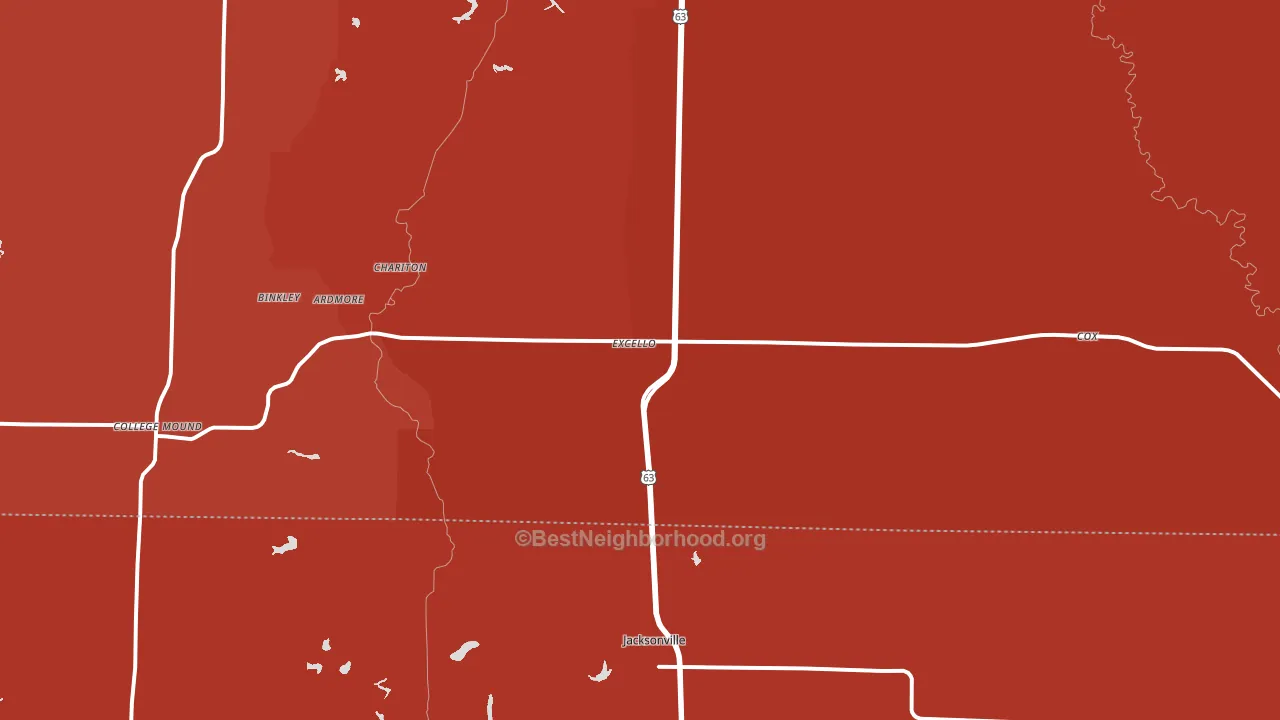 65247, MO block-group political-lean map