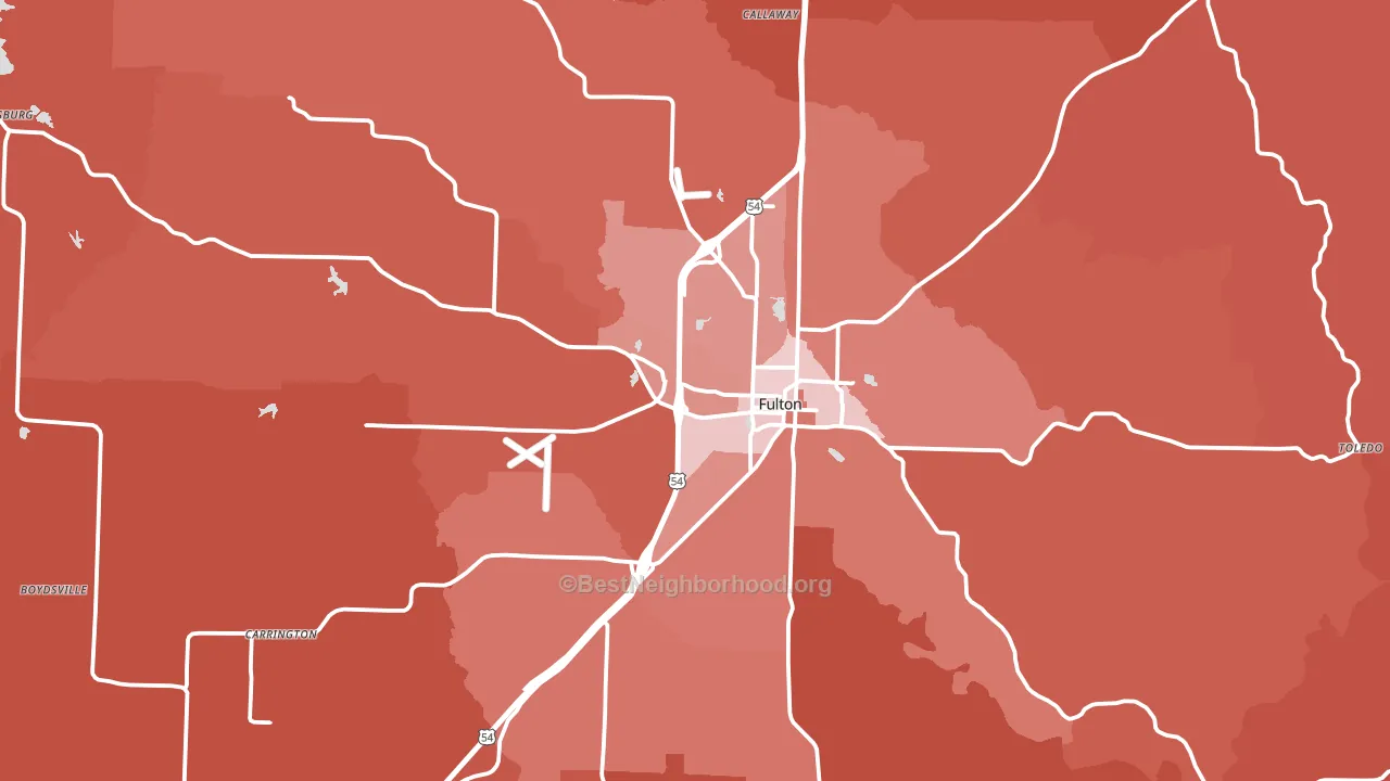 65251, MO block-group political-lean map