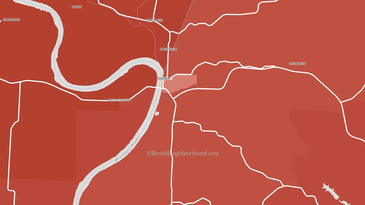 65254, MO block-group political-lean map