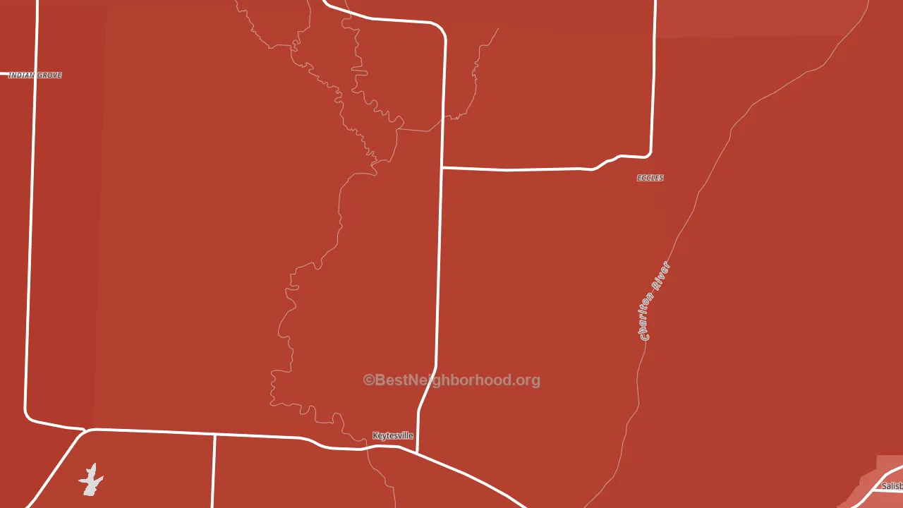 65261, MO block-group political-lean map