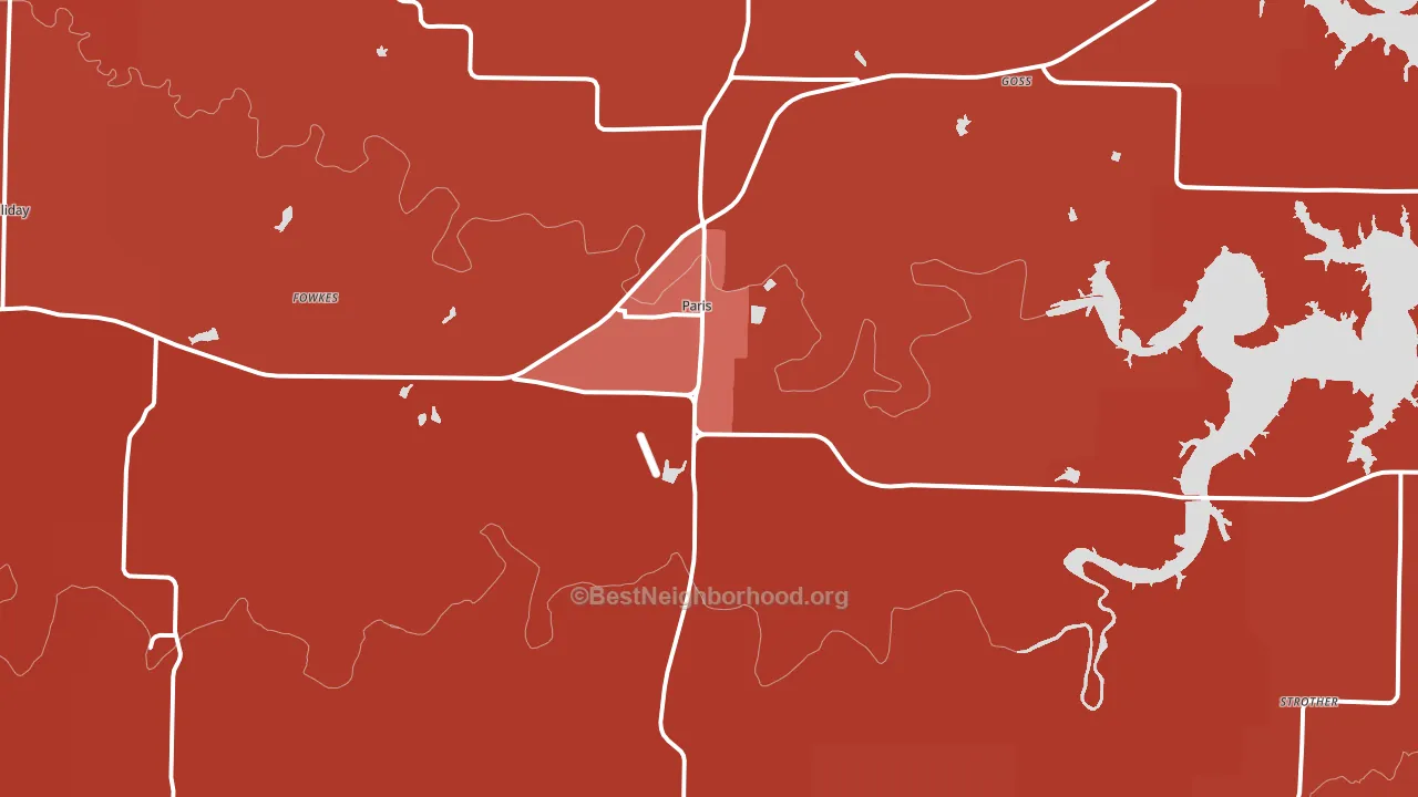 65275, MO block-group political-lean map