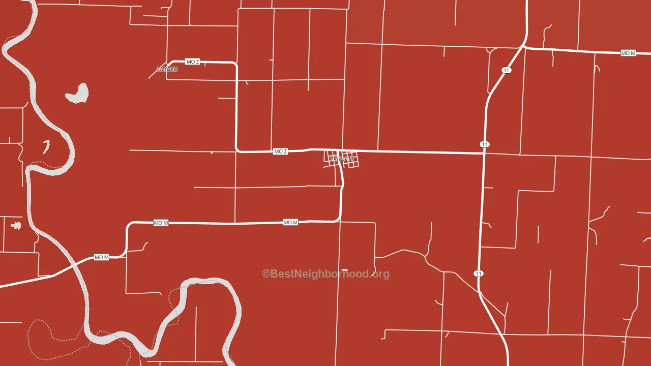 65286, MO block-group political-lean map