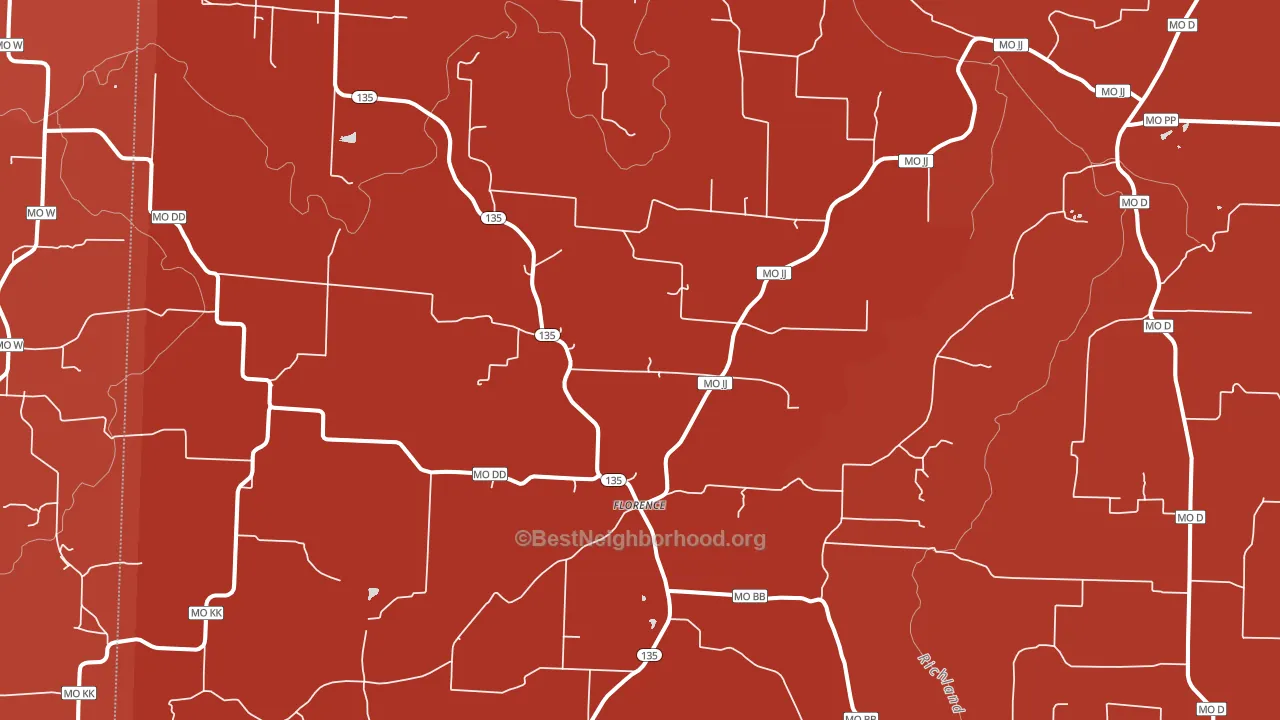 65329, MO block-group political-lean map