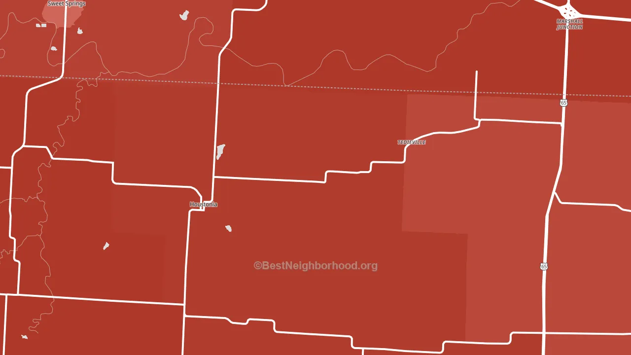 65333, MO block-group political-lean map