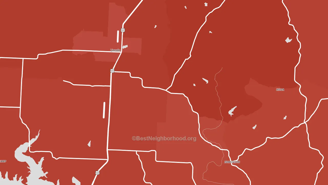 65338, MO block-group political-lean map