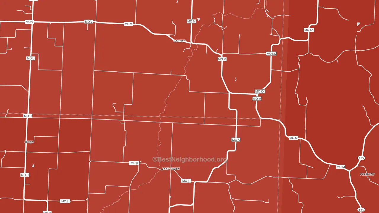 65345, MO block-group political-lean map