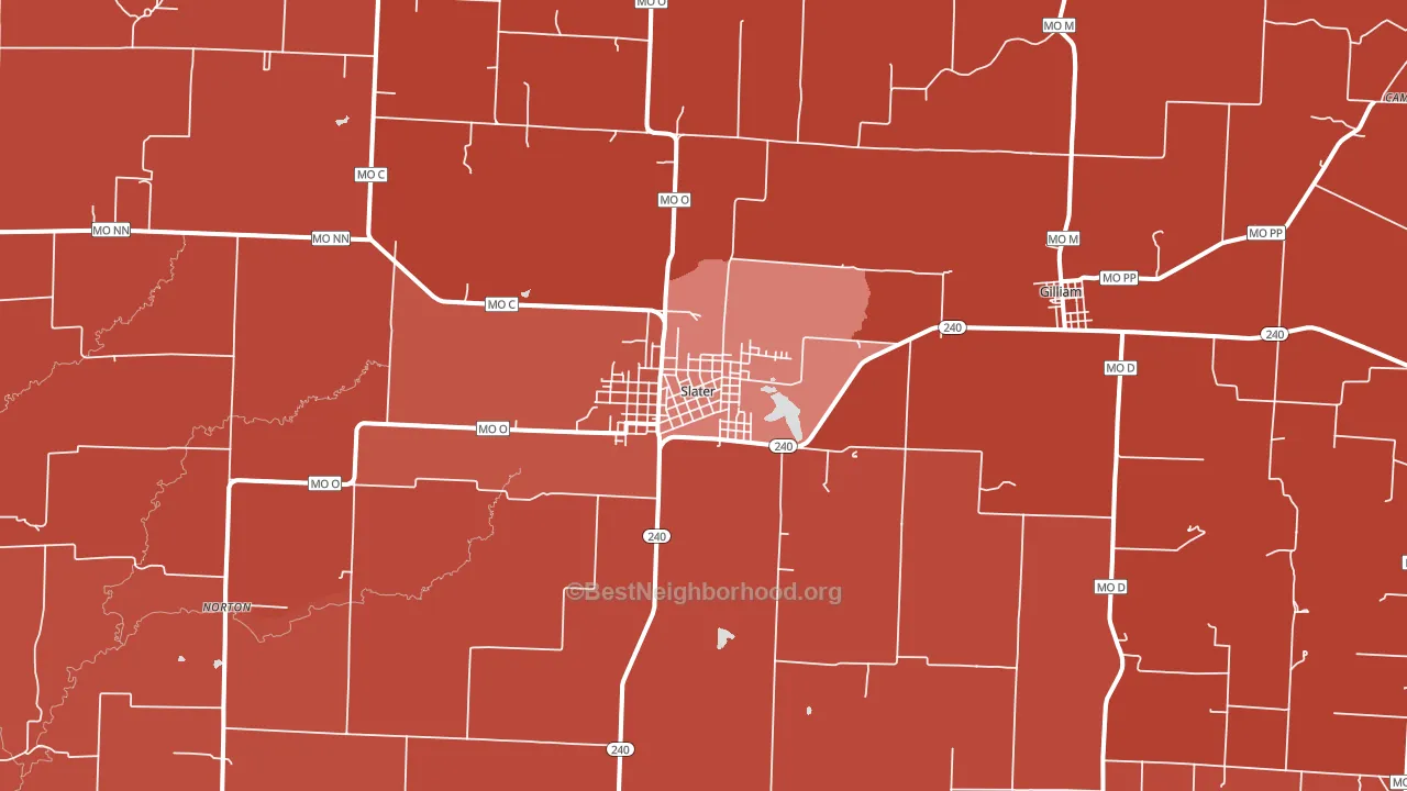 65349, MO block-group political-lean map